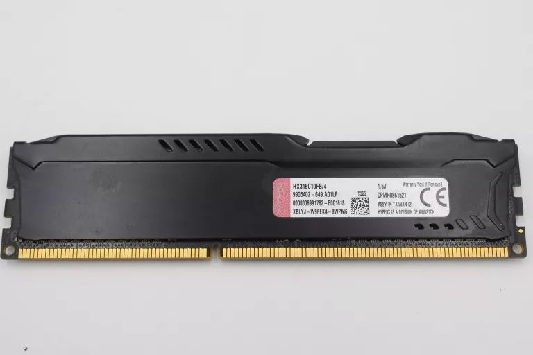 RAM 4GB DDR3 1600MHZ CL10 KINGSTON HYPERX FURY