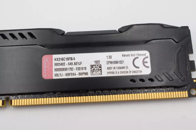 RAM 4GB DDR3 1600MHZ CL10 KINGSTON HYPERX FURY