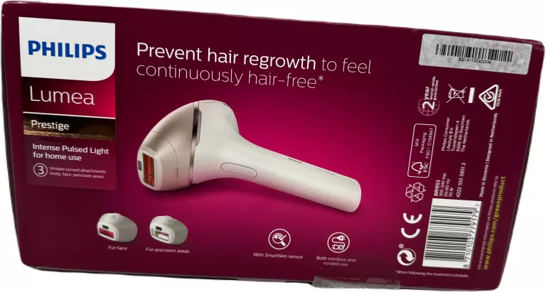 DEPILATOR LASEROWY PHILIPS LUMEA PRESTIGE IPL BRI953/00 DEPLIACJA ŚWIATŁEM