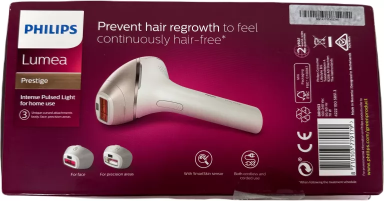 DEPILATOR LASEROWY PHILIPS LUMEA PRESTIGE IPL BRI953/00 DEPLIACJA ŚWIATŁEM