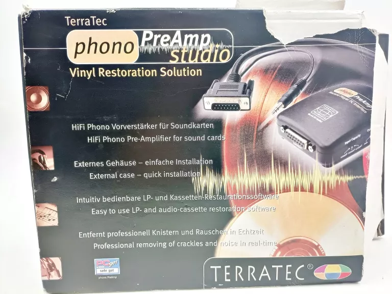 PHONO PREAMP TERRATEC RECORD PLAYER PC INTERFACE
