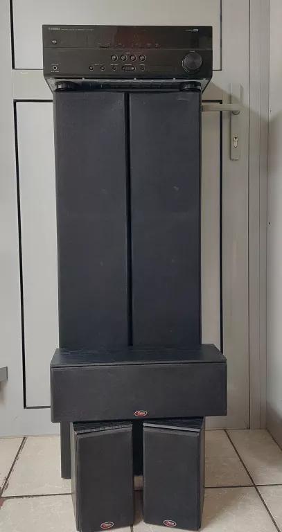 KINO DOMOWE YAMAHA HTR-2071 Z PILOTEM I 5 GŁOŚNIKAMI PRISM
