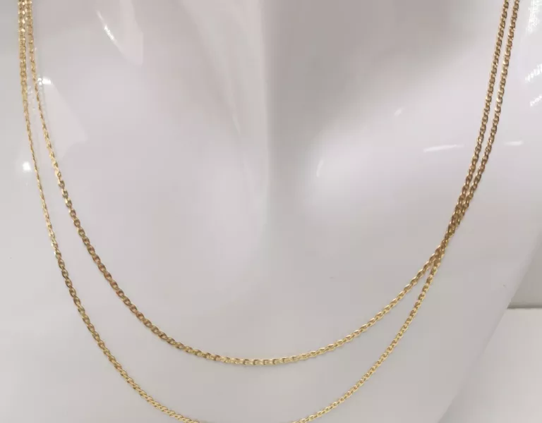 ZŁOTE ŁAŃCUSZKI GUCCI 60CM.//585 X2
