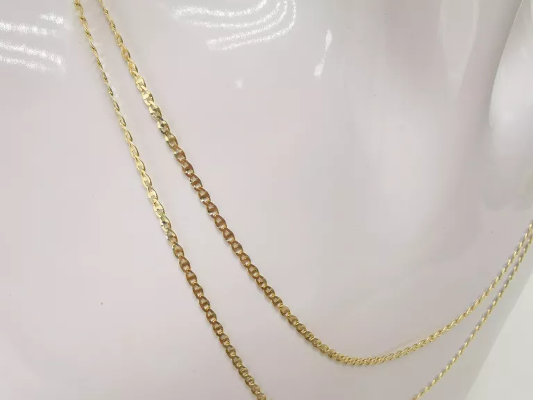 ZŁOTE ŁAŃCUSZKI GUCCI 60CM.//585 X2