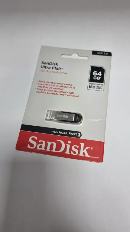 PENDRIVE SANDISK ULTRA FLAIR USB 3.0 64GB