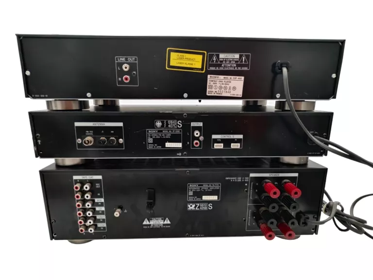 ZESTAW HIFI SONY WZMACNIACZ TA-F170 + TUNER ST-S190 + ODTWARZACZ CDP-490
