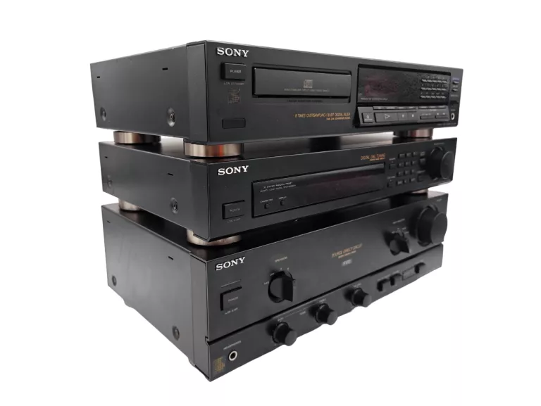 ZESTAW HIFI SONY WZMACNIACZ TA-F170 + TUNER ST-S190 + ODTWARZACZ CDP-490
