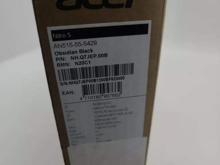 ACER NITRO 5 I5-10300H/8/512GB GTX1650