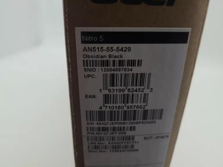 ACER NITRO 5 I5-10300H/8/512GB GTX1650