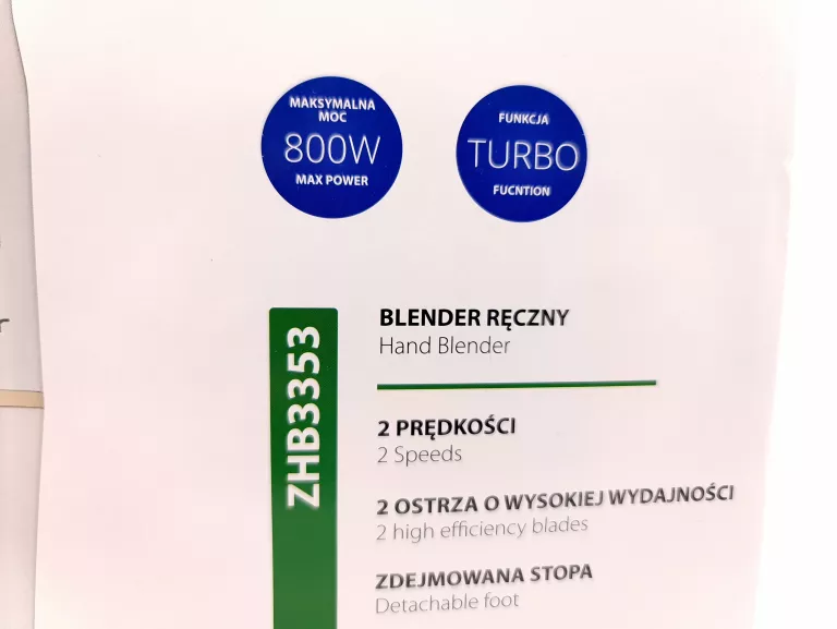 BLENDER RĘCZNY ZELMER ZHB3353 ROZDRABNIACZ KUBEK