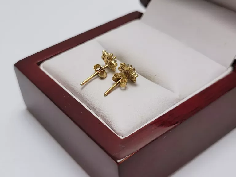 ZŁOTE KOLCZYKI KWIATKI 1,23G PR.585