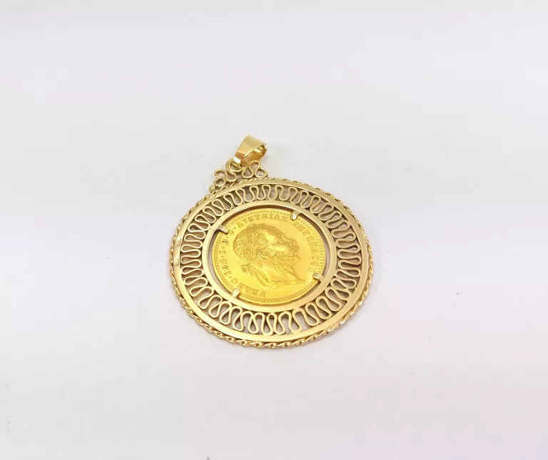 ZŁOTA ZAWIESZKA Z ZŁOTY DUKAT AUSTRIACKI 1915 986/585 9,77G