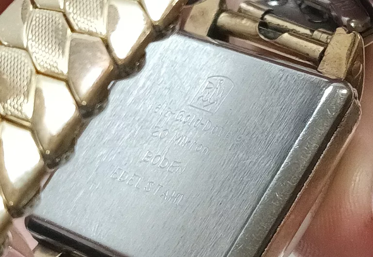 ZEGAREK NAKRĘCANY HAWBE WALZ-GOLD-DOUBLE 20 MIKRON