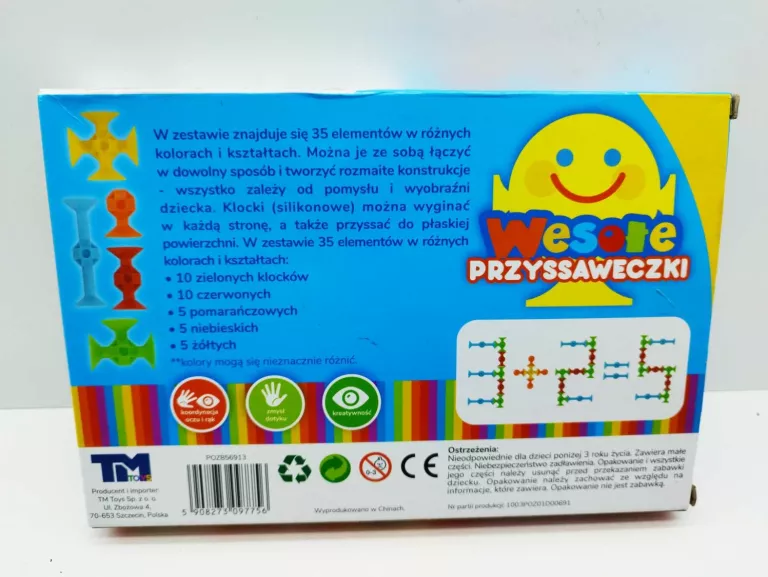 WESOŁE PRZYSSAWECZKI KREATYWNA ZABAWA 35 ELEM.- KD