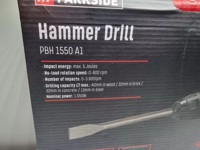 MŁOTOWIERTARKA PARKSIDE HAMMER PBH 1550 A1