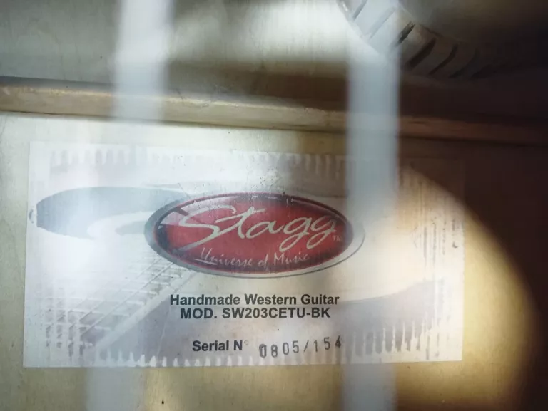 GITARA ELEKTROAKUSTYCZNA STAGG SW203CETU-BK