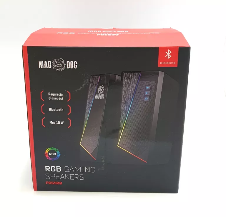 GŁOŚNIKI KOMPUTEROWE MAD DOG RGB GAMING SPEAKERS PGS500 GWARANCJA
