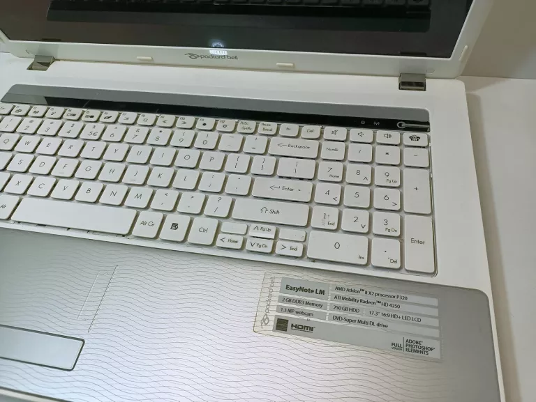 LAPTOP PACKARD BELL EASYNOTE LM USZKODZONY