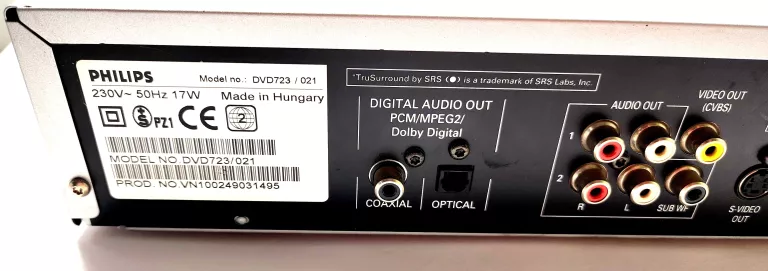 ODTWARZACZ DVD I CD PHILIPS DVD 723