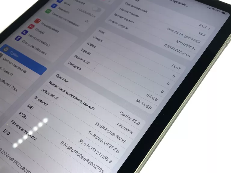 TABLET APPLE IPAD AIR (4. GENERACJI) WI-FI + CELLULAR 64GB+RYSIK