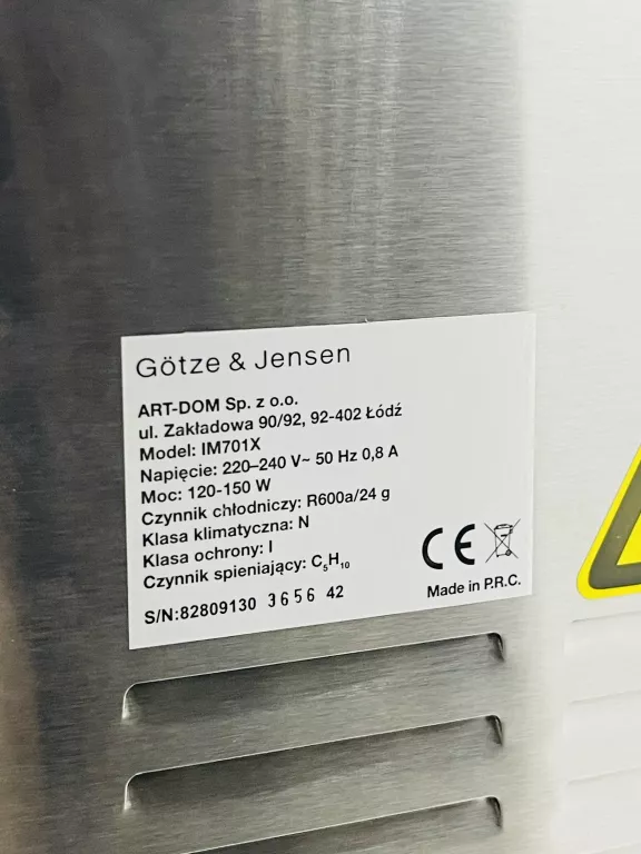 KOSTKARKA DO LODU GÖTZE & JENSEN IM701X INOX KPL