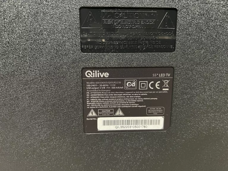 TELEWIZOR LED QILIVE Q55UA221B 55'' 4K UHD SMART TV DVB-T2
