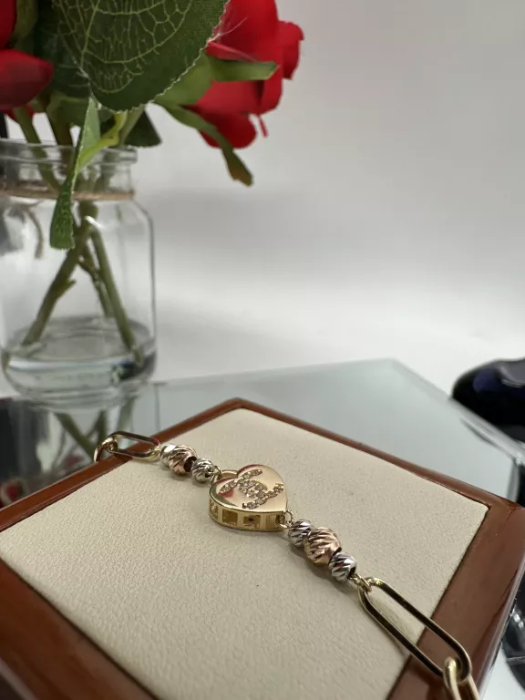 PIĘKNA ZŁOTA BRANSOLETKA COCO CHANEL 585 / 3,85G 17-20 CM