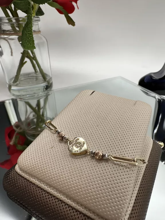 PIĘKNA ZŁOTA BRANSOLETKA COCO CHANEL 585 / 3,85G 17-20 CM