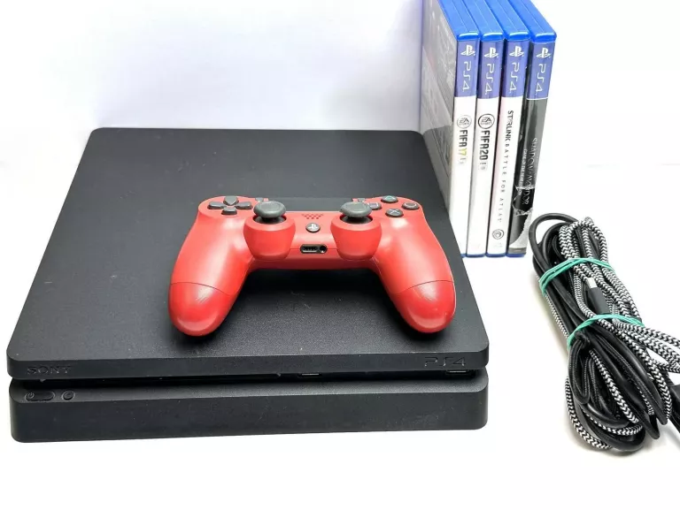 KONSOLA PS4/4 GRY/1 PAD
