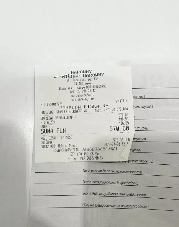 WKRĘTARKA STANLEY FMC625D2 KOMPLET WALIZKA PARAGON