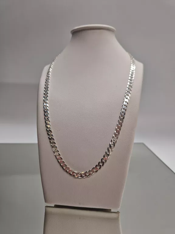 SREBRNY ŁAŃCUSZEK PANCERKA 925 / 13,70 G 55CM
