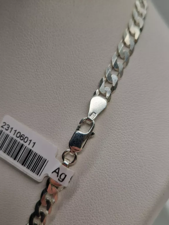 SREBRNY ŁAŃCUSZEK PANCERKA 925 / 13,70 G 55CM