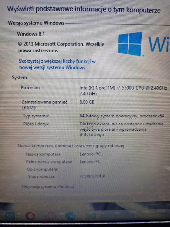 LAPTOP LENOVO G50 I7-5500, AMD RADEON 8GB RAM 1TB