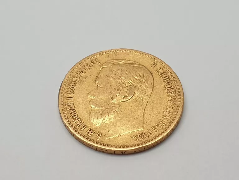 ZŁOTA MONETA 5 RUBLI P.900 1898R