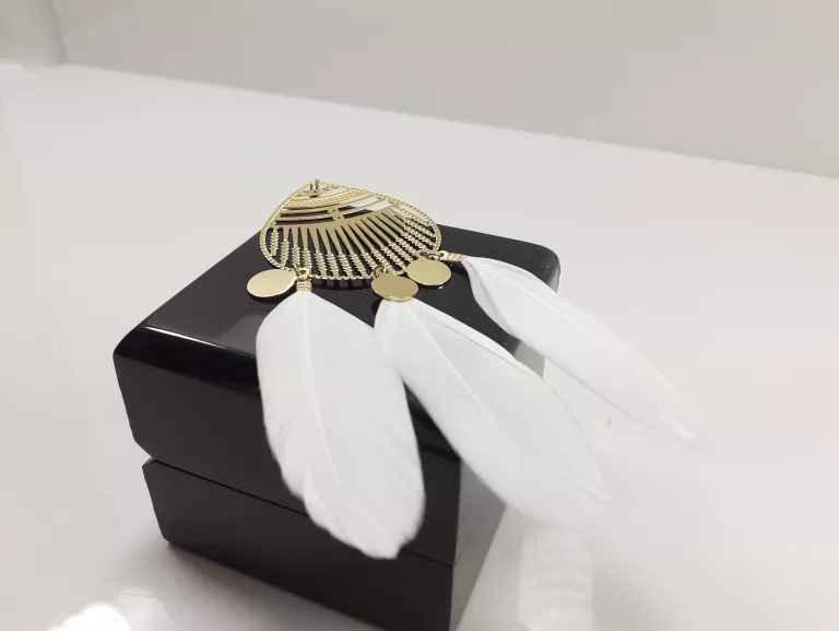 kolczyki-stal-pozlacana-wiszace-duze-lezki-z-piorami-rodzaj-2205-2