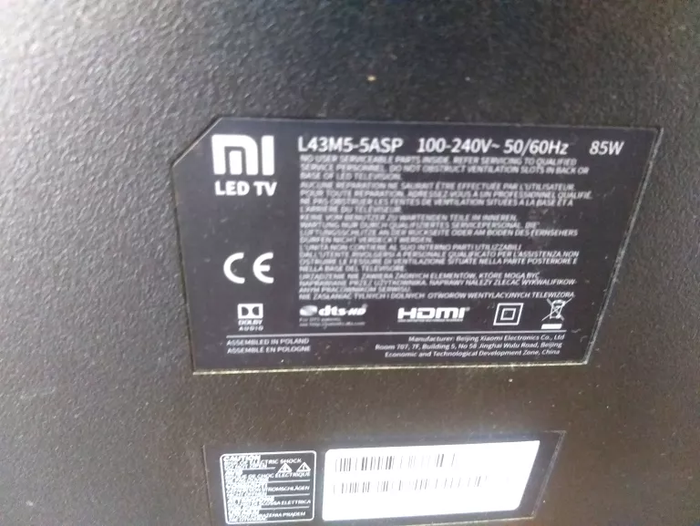 TELEWIZOR LED XIAOMI L43M5-5ASP 43 " 4K UHD PILOT