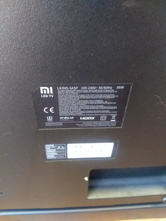 TELEWIZOR LED XIAOMI L43M5-5ASP 43 " 4K UHD PILOT