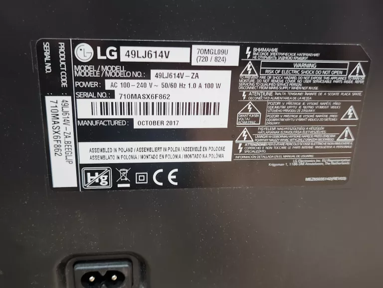 TELEWIZOR LG 49LJ614V SMART TV FULL HD