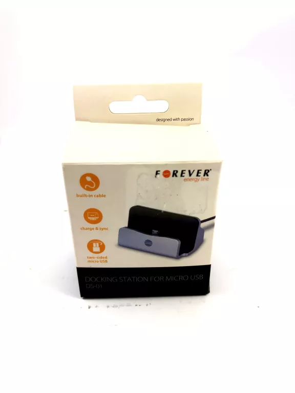 STACJA DOKUJĄCA MICROUSB DS-01 SREBRNA