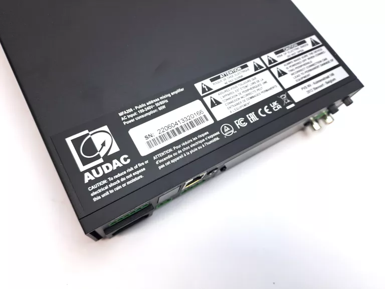 WZMACNIACZ ALL-IN-ONE AUDAC MFA208 2X40W 70/100V