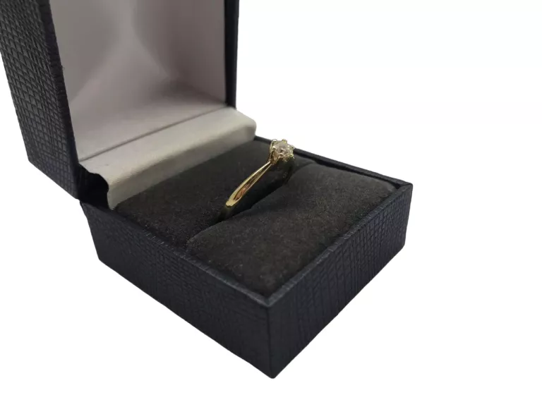 ZŁOTY PIERŚCIONEK PR.585 Z BRYLANTEM 0,20CT R13