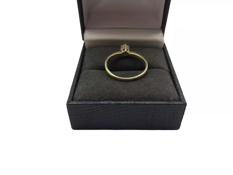 ZŁOTY PIERŚCIONEK PR.585 Z BRYLANTEM 0,20CT R13