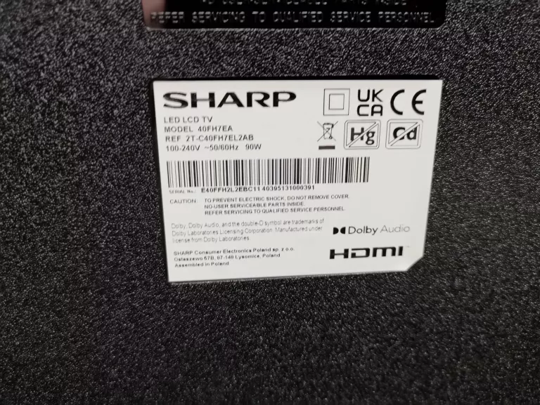 TELEWIZOR LED SHARP 40FH7EA 40'' FHD ANDROID TV