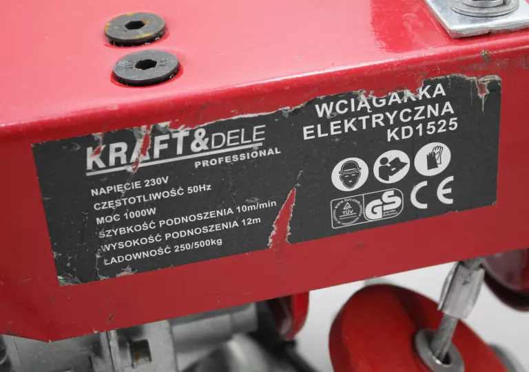 WYCIĄGARKA ELEKTRYCZNA LINOWA 500KG KD1525