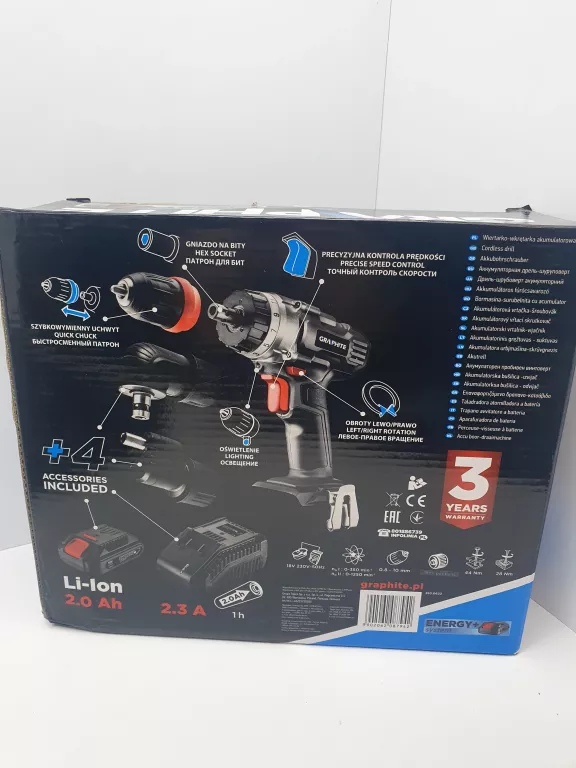 WKRĘTARKA GRAPHITE 18 V 58G022-AD DUŻY ZESTAW