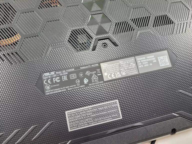 LAPTOP ASUS TUF A15 R7 5800H 16/512SSD RTX 3060 6GB