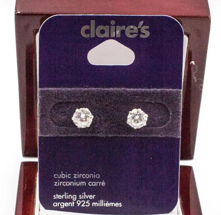 KOLCZYKI SREBNE CYRKONIE BIŻUTERIA 6MM