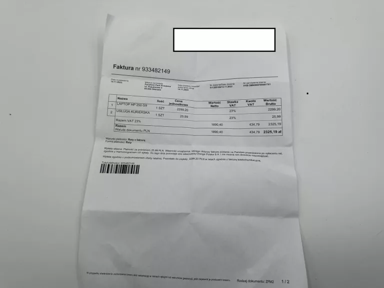 LAPTOP HP 250 G9 CELERON N4500 8GB/256SSD WIN GWARANCJA KARTON