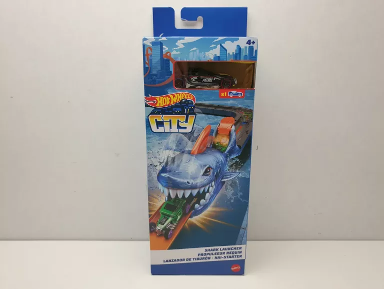 AUTKO + WYRZUTNIA HOT WHEELS SHARK LAUNCHER