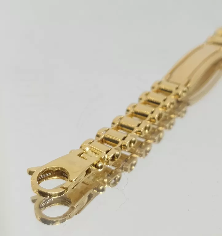 ZŁOTA BRANSOLETKA Z BIAŁYM ZŁOTEM | DAMSKA | 585 | 12,39G | 22 CM